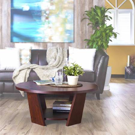 Double Layer Round Coffee Table - Double layer round tabletop coffee table